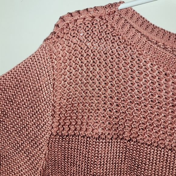 Lauren Ralph Lauren Cotton-Blend Crewneck Sweater dark pink mahogany NEW size 2X - Picture 4 of 9